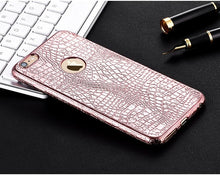 Load image into Gallery viewer, New Luxury 3D Crocodile Snake Print Plating Case For iPhone.