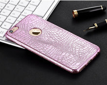 Load image into Gallery viewer, New Luxury 3D Crocodile Snake Print Plating Case For iPhone.
