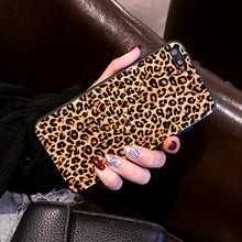 Load image into Gallery viewer, Luxury Leopard Tempered Glass Phone Case For iPhone 7.