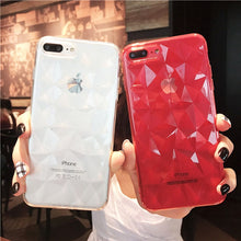 Load image into Gallery viewer, Crystal 3D Diamond Clear Soft Silicon Phone Case For iphone.