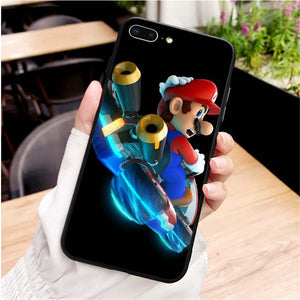 Cartoon Super Marios Soft silicone phone case for iPhone.
