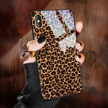 Load image into Gallery viewer, Luxury Leopard Tempered Glass Phone Case For iPhone 7.