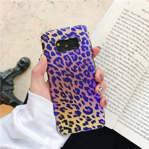 Leopard Print Bluray Phone Case for Samsung models.