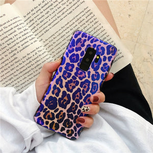 Leopard Print Bluray Phone Case for Samsung models.