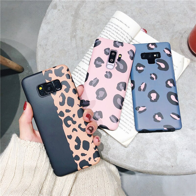 Fashion Leopard Print Silicon Phone Case for Samsung models.