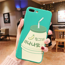 Load image into Gallery viewer, Strawberry and banana milk phone case For iPhone.