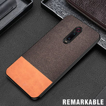 Load image into Gallery viewer, Simple Cloth Hard Backshell Soft Border Case For Xiaomi models.