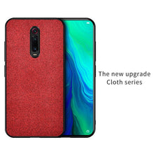 Load image into Gallery viewer, Simple Cloth Hard Backshell Soft Border Case For Xiaomi models.