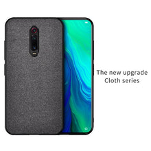 Load image into Gallery viewer, Simple Cloth Hard Backshell Soft Border Case For Xiaomi models.