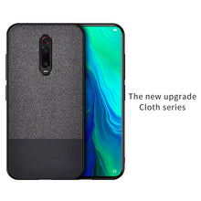 Load image into Gallery viewer, Simple Cloth Hard Backshell Soft Border Case For Xiaomi models.