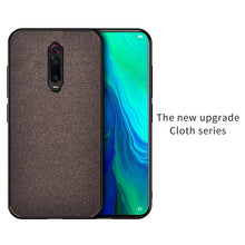 Load image into Gallery viewer, Simple Cloth Hard Backshell Soft Border Case For Xiaomi models.