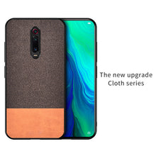 Load image into Gallery viewer, Simple Cloth Hard Backshell Soft Border Case For Xiaomi models.