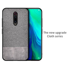 Load image into Gallery viewer, Simple Cloth Hard Backshell Soft Border Case For Xiaomi models.