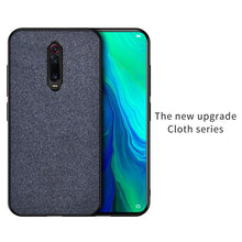 Load image into Gallery viewer, Simple Cloth Hard Backshell Soft Border Case For Xiaomi models.