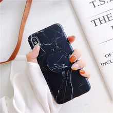 Load image into Gallery viewer, Hot Marble Stand Holder Kickstand Soft Case For iPhone.