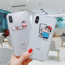 Load image into Gallery viewer, Funny Crayon Shinchan Phone Case For iPhone.