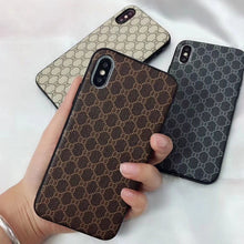 Load image into Gallery viewer, Luxury brand Lattice PU leather PC case for iphone.