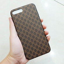Load image into Gallery viewer, Luxury brand Lattice PU leather PC case for iphone.