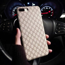 Load image into Gallery viewer, Luxury brand Lattice PU leather PC case for iphone.