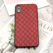 Load image into Gallery viewer, Luxury brand Lattice PU leather PC case for iphone.