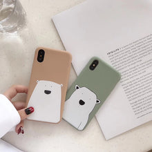 Load image into Gallery viewer, White Bear Cover pattern case For iPhone.