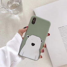 Load image into Gallery viewer, White Bear Cover pattern case For iPhone.