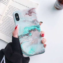 Load image into Gallery viewer, Marble of excessive polish mobile phone case for iPhone.