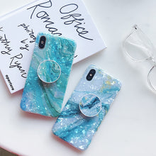 Load image into Gallery viewer, Marble shell mobile phone case For iPhone.