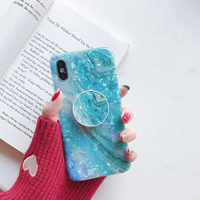 Load image into Gallery viewer, Marble shell mobile phone case For iPhone.