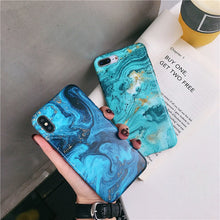 Load image into Gallery viewer, INS Luxury Quicksand Marble Cover Case for iPhone.