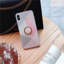 Load image into Gallery viewer, Bling Gold Foil Silicone Soft Phone Cases For iPhone.