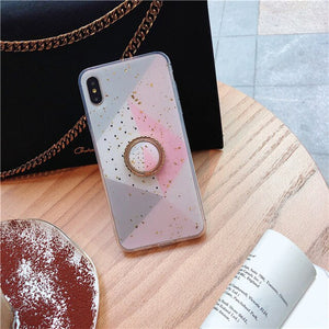 Bling Gold Foil Silicone Soft Phone Cases For iPhone.