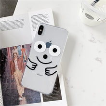 Load image into Gallery viewer, Cute Funny Animal Expression Transparent Case For iphone.