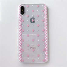 Load image into Gallery viewer, Pink strawberry Wave point Phone Case For iPhone.