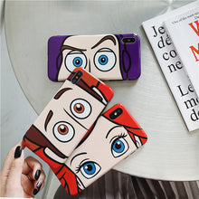 Load image into Gallery viewer, Cute Eyes Buzz Lightyear Woody Phone Case For iPhone.