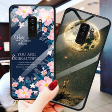 Load image into Gallery viewer, Pattern Tempered Glass Phone Case For Samsung.
